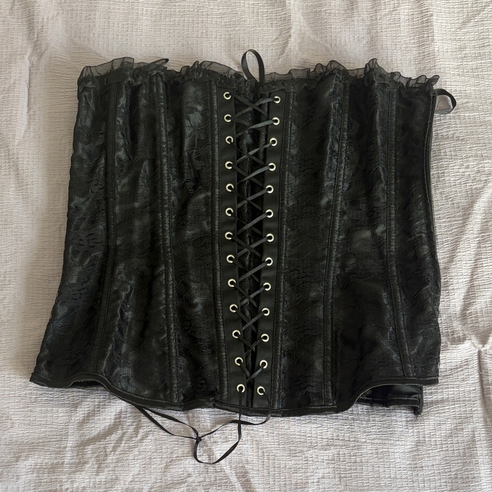 Black Lace Corset Top